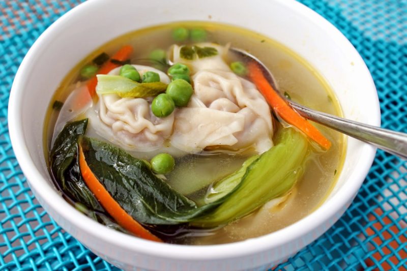 Wonton Soup with Vegetables