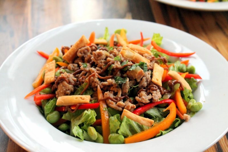 Thai Ground Chicken Salad with Peanut Sauce Recipe