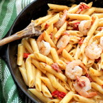 Shrimp and Sundried Tomato Cream Sauce Pasta