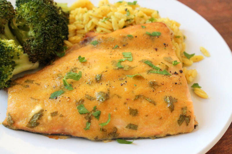 Honey Dijon Baked Salmon