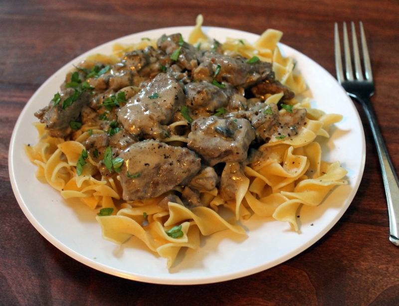 Simple Venison Stroganoff