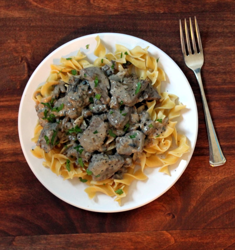 Simple Venison Stroganoff