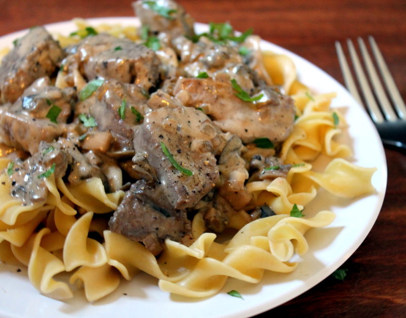 Simple Venison Stroganoff