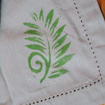 Hand Stamped Linen Napkins