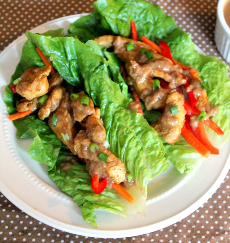 Satay Style Chicken Lettuce Wraps