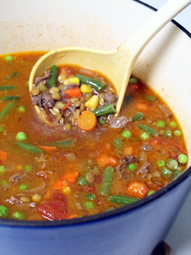 Vegetable Beef Stew with Lentils