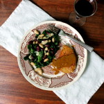 Pork Chops with Beans & Greens