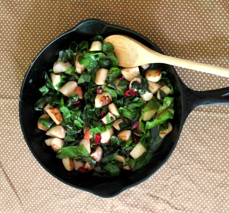 Sauted Swiss Chard with Turnips