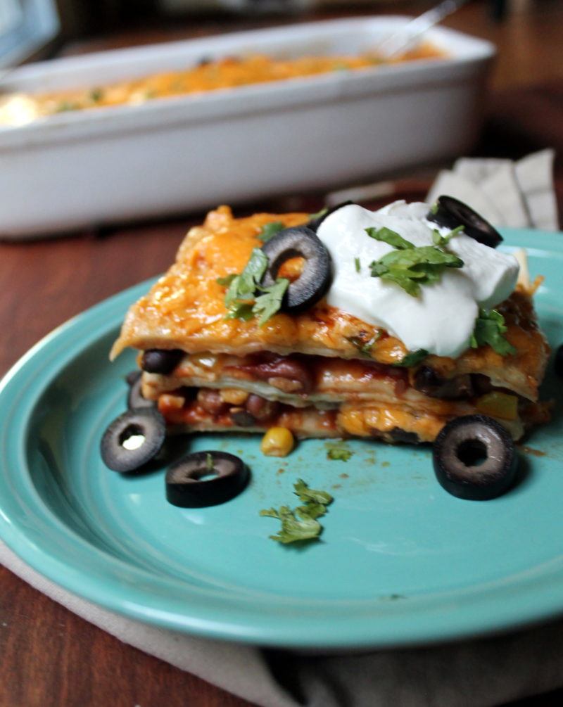 Very Veggie Enchilada Casserole