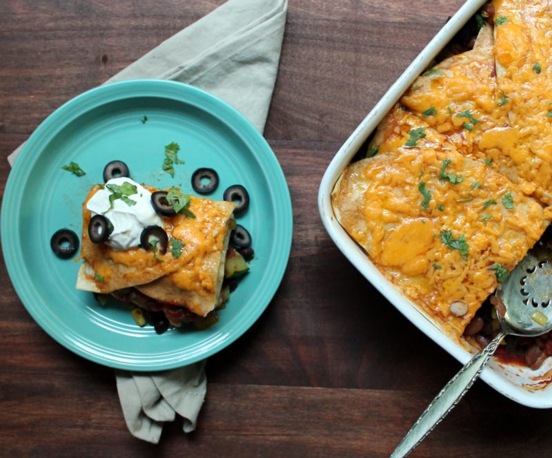 Very Veggie Enchilada Casserole