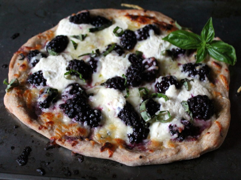 Blackberry Pizza with Ricotta and Basil