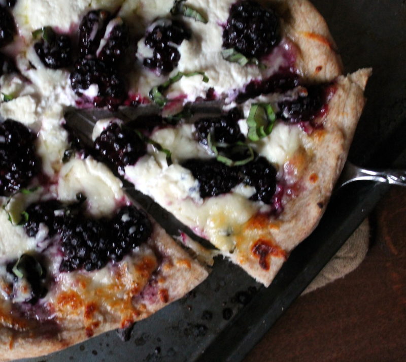 Blackberry Pizza with Ricotta and Basil