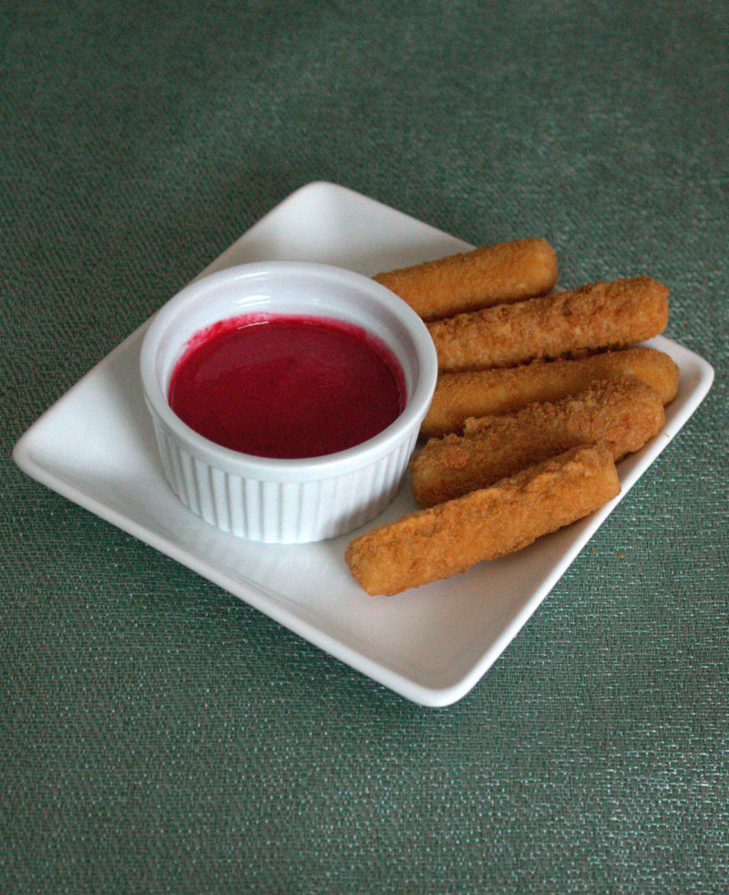 Melba Sauce and Mozzarella Sticks