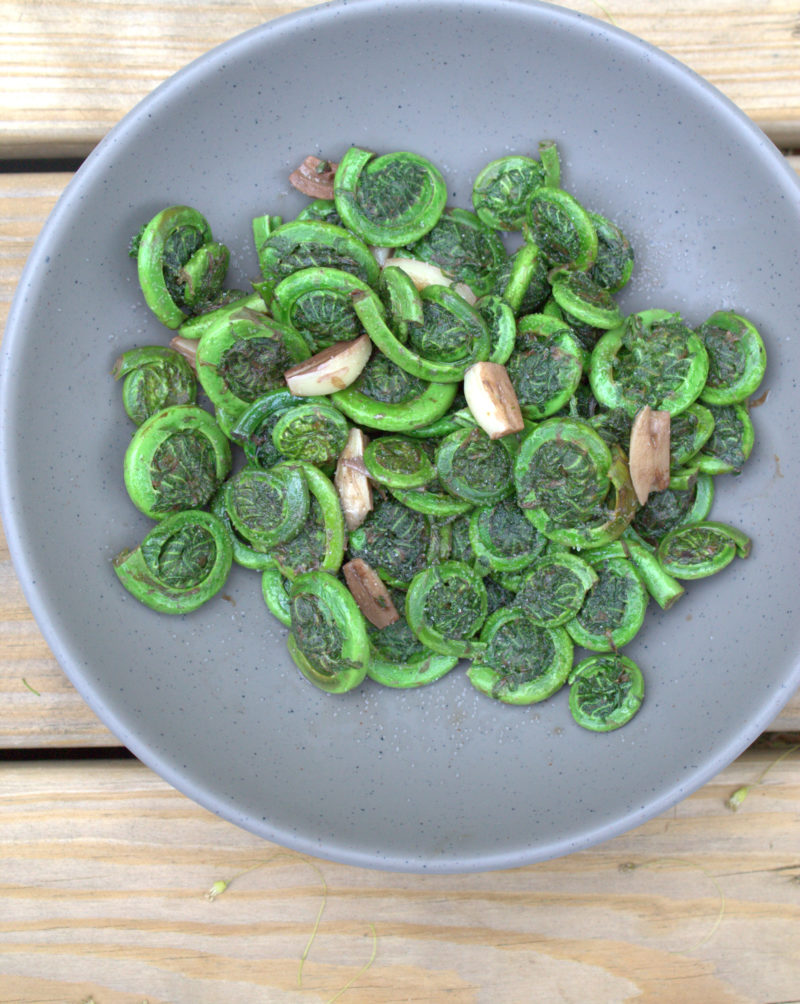 Fiddleheads with Garlic