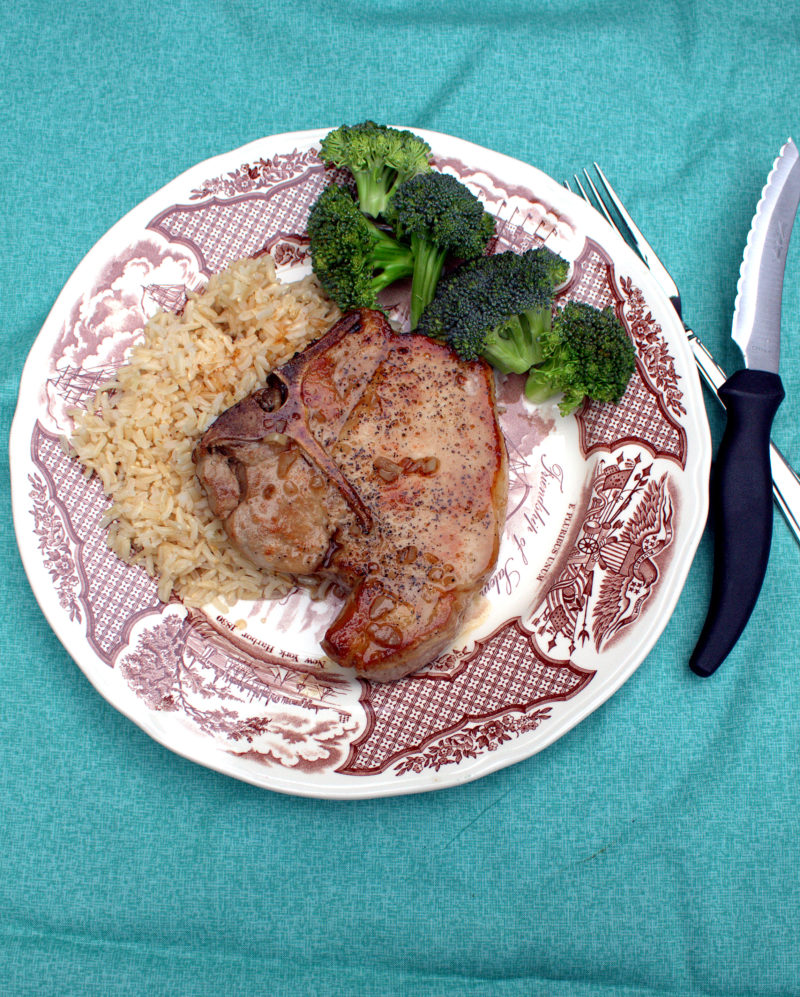 Ginger Honey Glazed Pork Chops