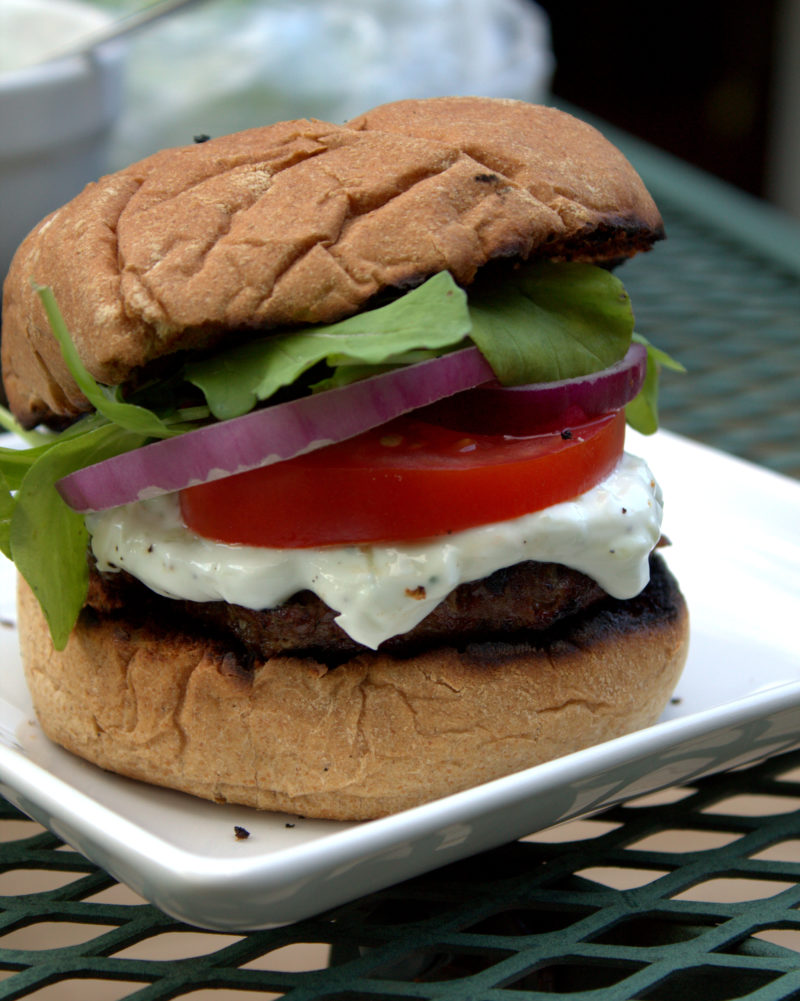 Lamb Burgers with Tzatziki