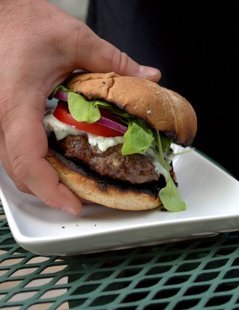 Lamb Burgers with Tzatziki