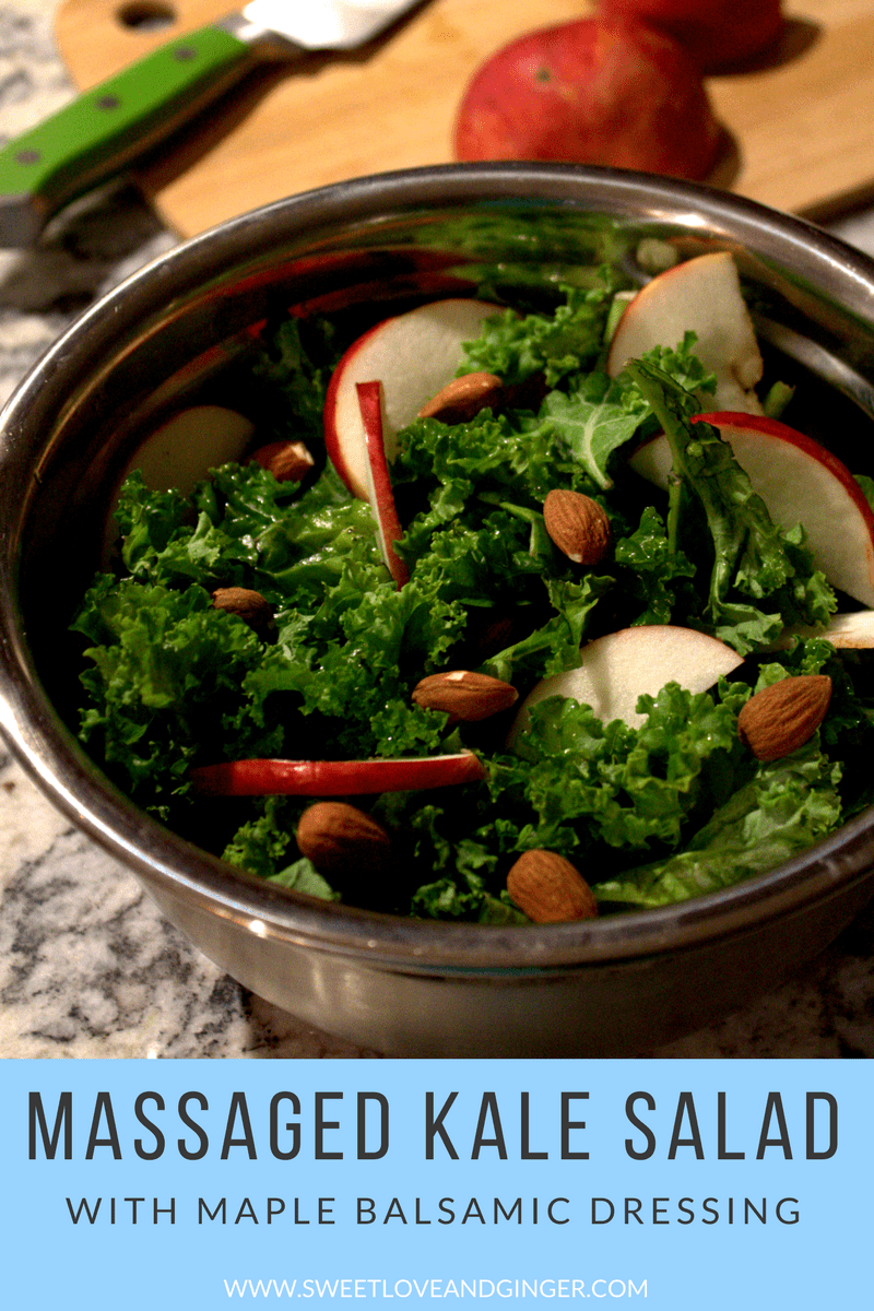 Massaged Kale Salad with Maple Balsamic Dressing