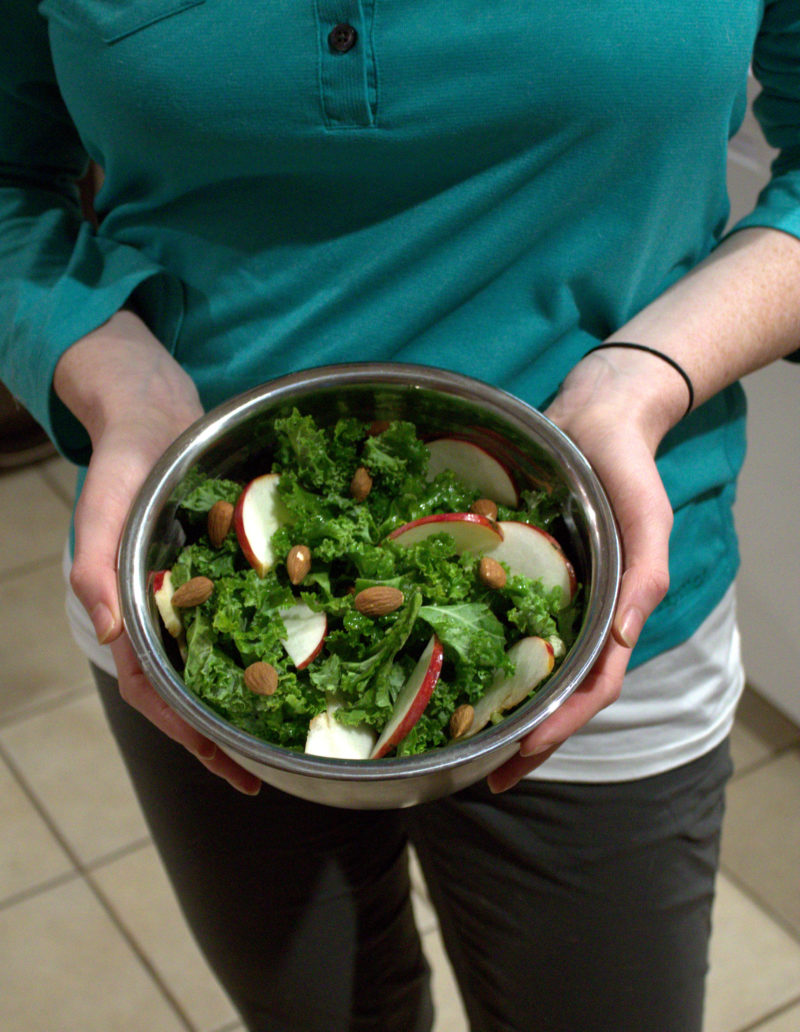 Massaged Kale Salad with Maple Balsamic Dressing