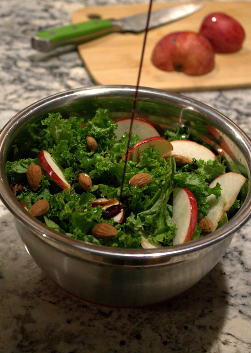 Massaged Kale Salad with Maple Balsamic Dressing