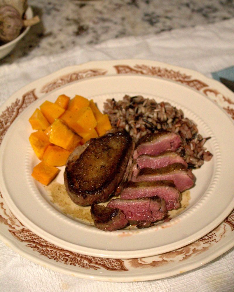 Seared Wood Duck Maple Pan Sauce