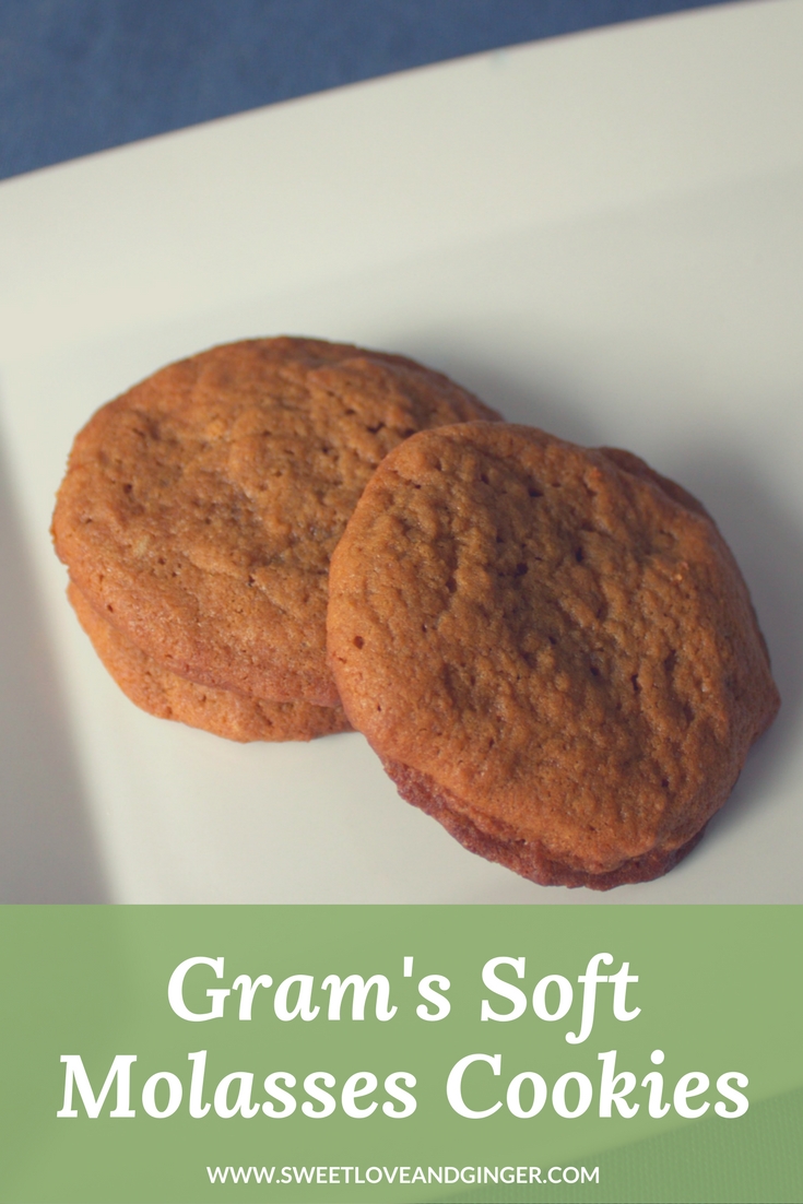 Gram's Soft Molasses Cookies - A recipe for old fashioned molasses cookies.