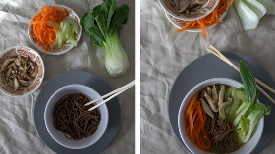 Restorative Soba Noodle Broth Bowl staging