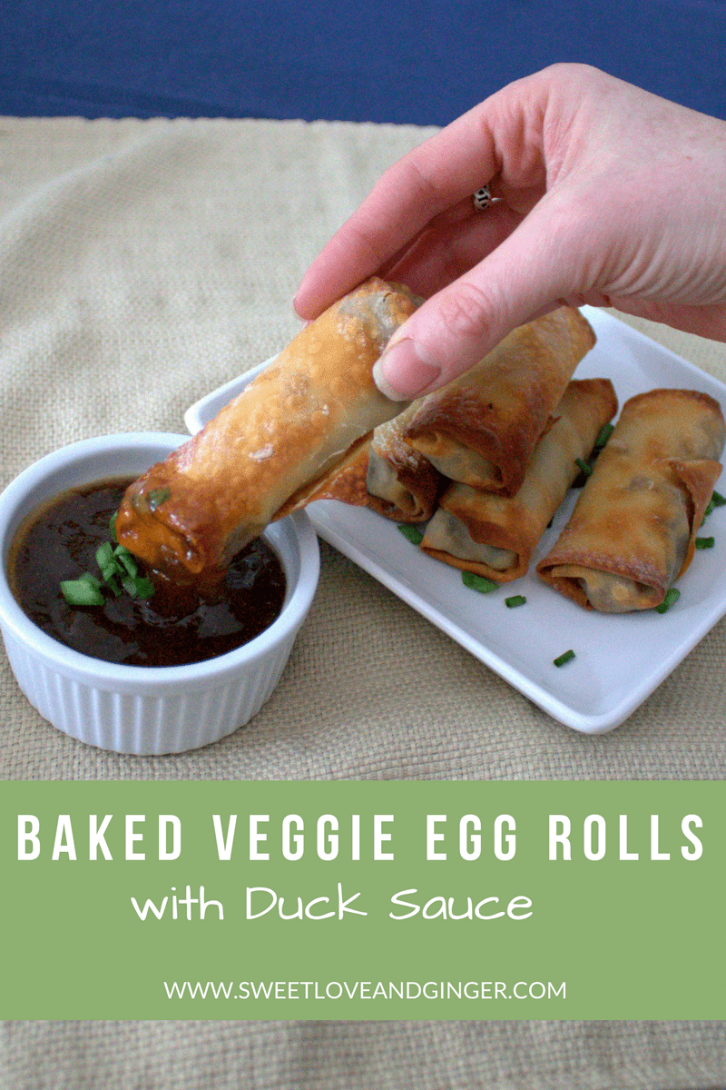 Baked Veggie Egg Rolls Recipe with Homemade Duck Sauce