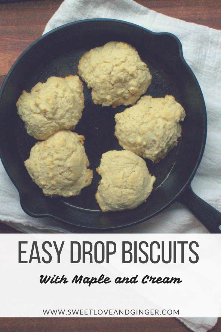 Easy Drop Biscuits with Maple and Cream