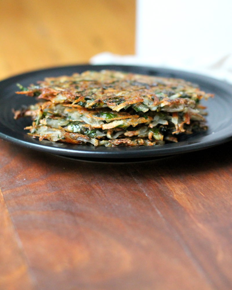 2 Ingredient Kale & Potato Latkes