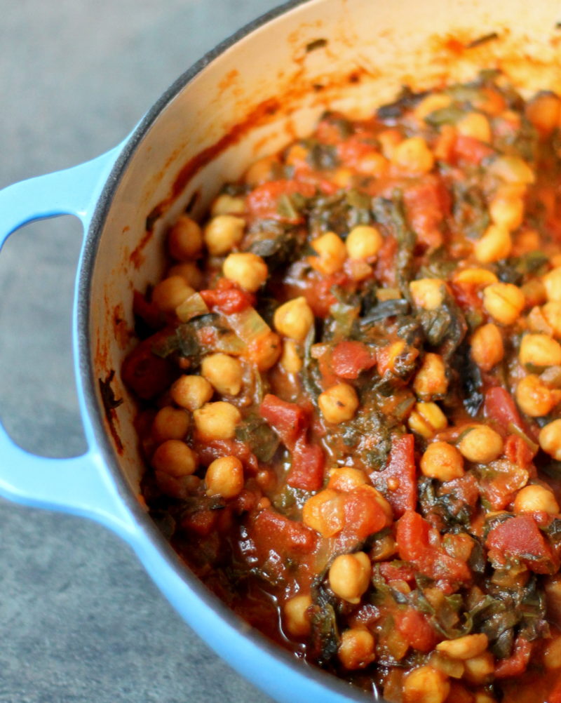 Swiss Chard Chana Masala from the Samosa Shack