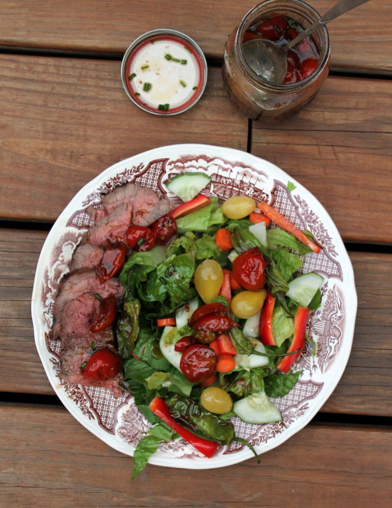 Grilled Steak Salad with Tomato Vinaigrette