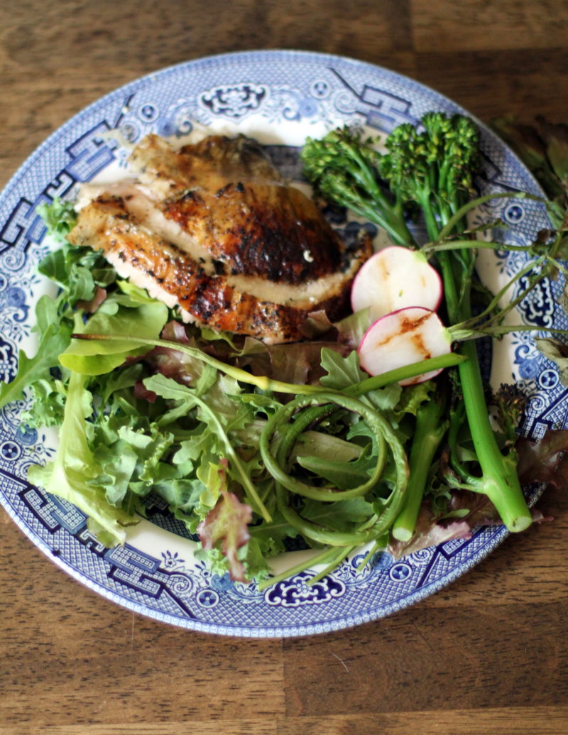 Grilled Chicken and Spring Vegetables